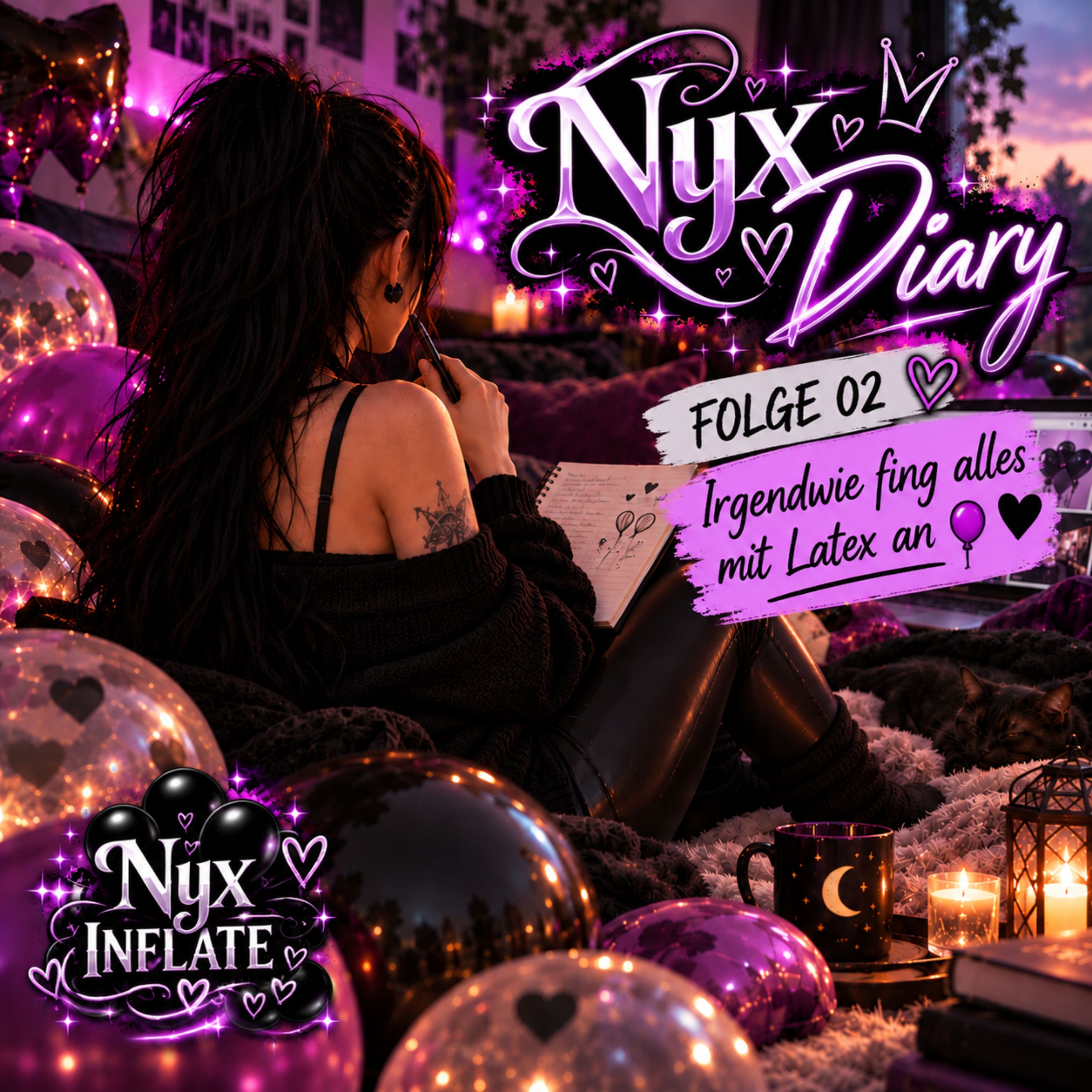 Cover der Podcast-Folge Folge 002 – Irgendwie fing alles mit Latex an 🎈🖤